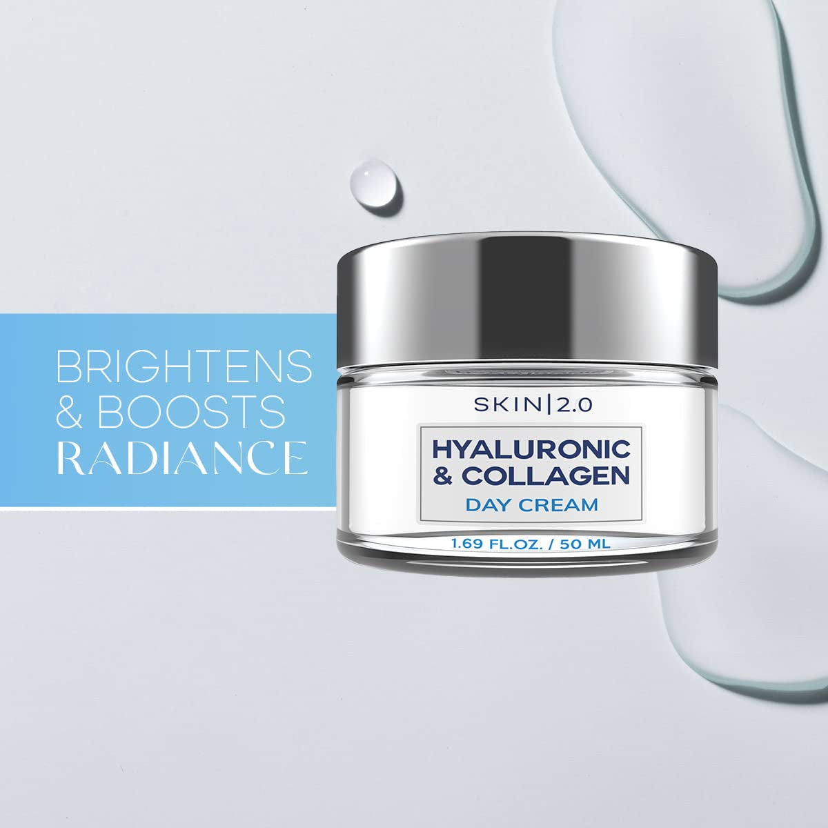 Hyaluronic Acid & Collagen Face Moisturizer - Dermatologist Tested, Anti-Aging, Restores Elasticity - Hydrating, Clean Beauty, Cruelty-Free Korean Skincare for All Skin Types - 1.69 Fl Oz
