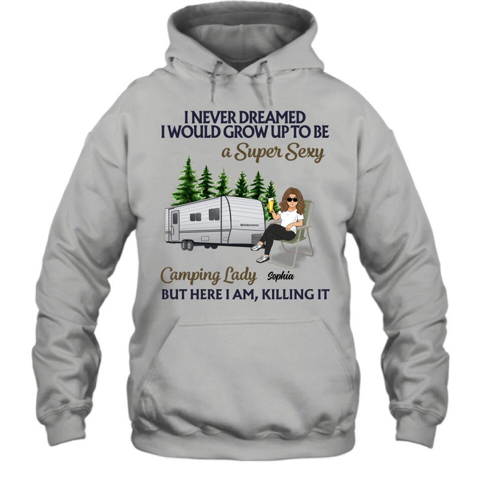 Personalized Camping Shirt/Sweatshirt/Pullover Hoodie/Long Sleeve Shirt - Woman/Couple Camping - Gift Idea For Camping Lover