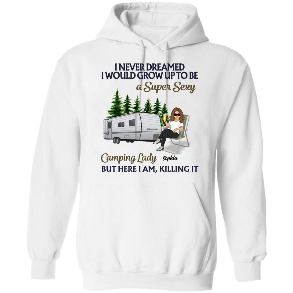 Personalized Camping Shirt/Sweatshirt/Pullover Hoodie/Long Sleeve Shirt - Woman/Couple Camping - Gift Idea For Camping Lover