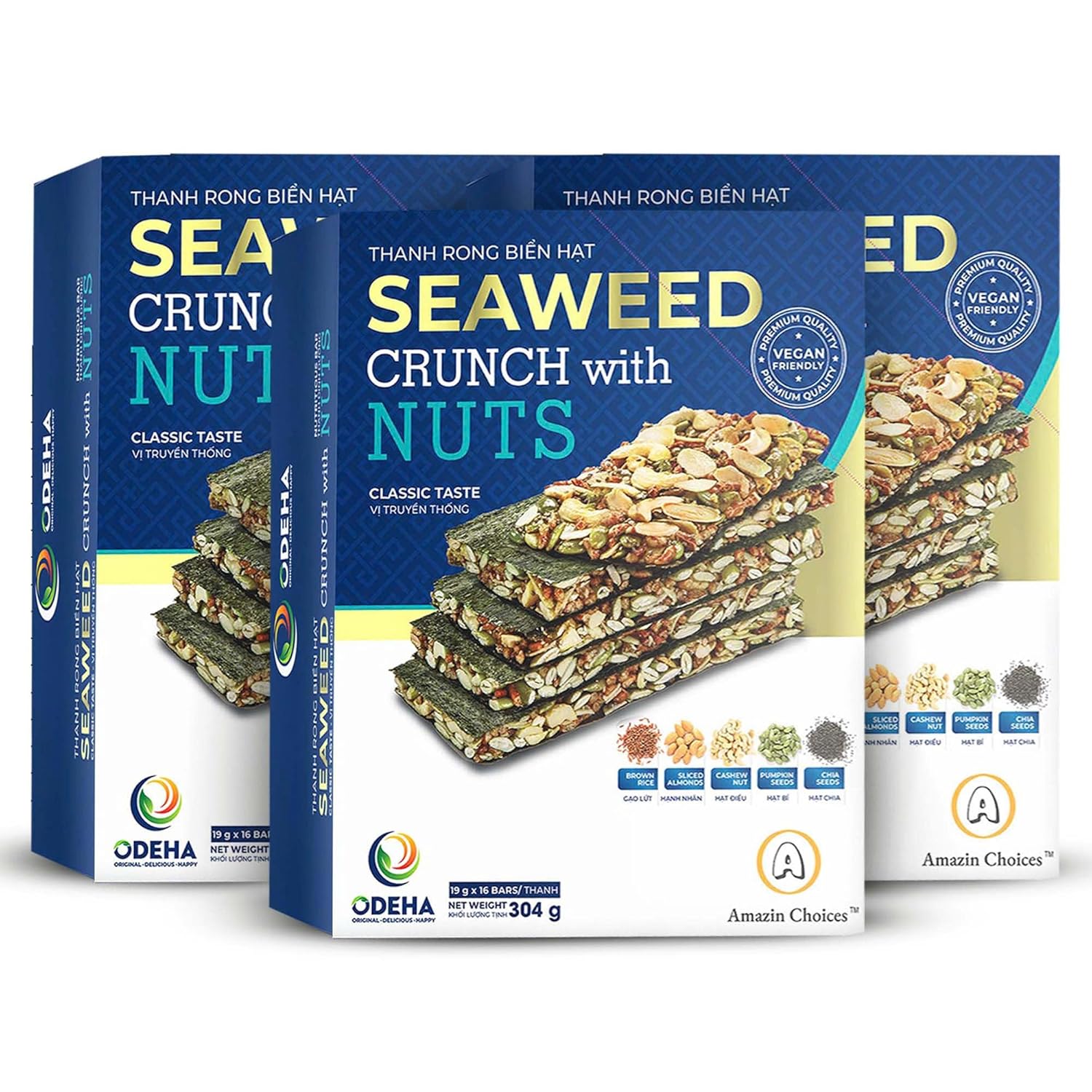 Amazin Choices Seaweed Crunch with Nuts Classic Taste, 10.7 oz., 16 ct.