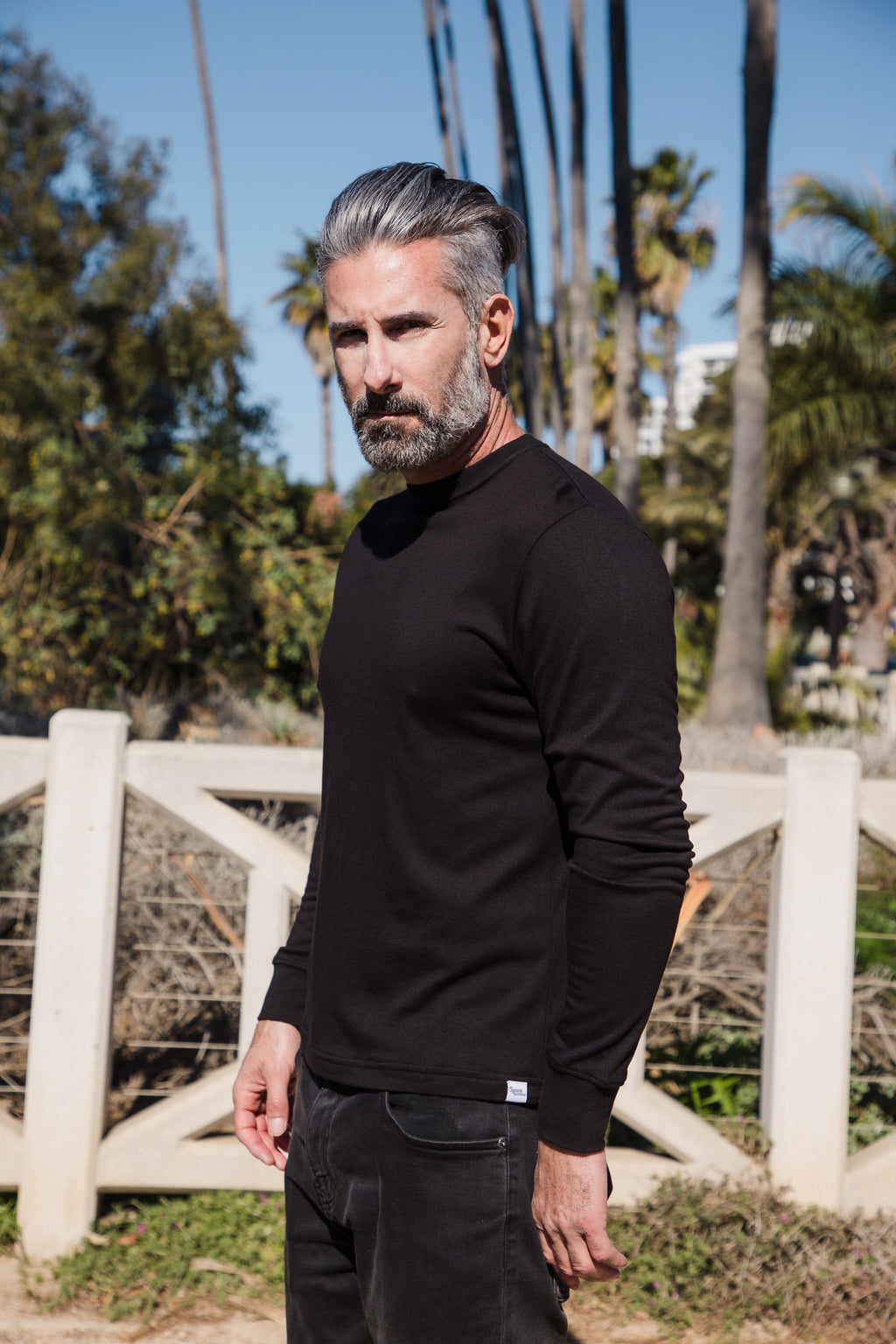 Clearance Men's Bamboo Viscose/Organic Cotton Long Sleeve T-Shirt