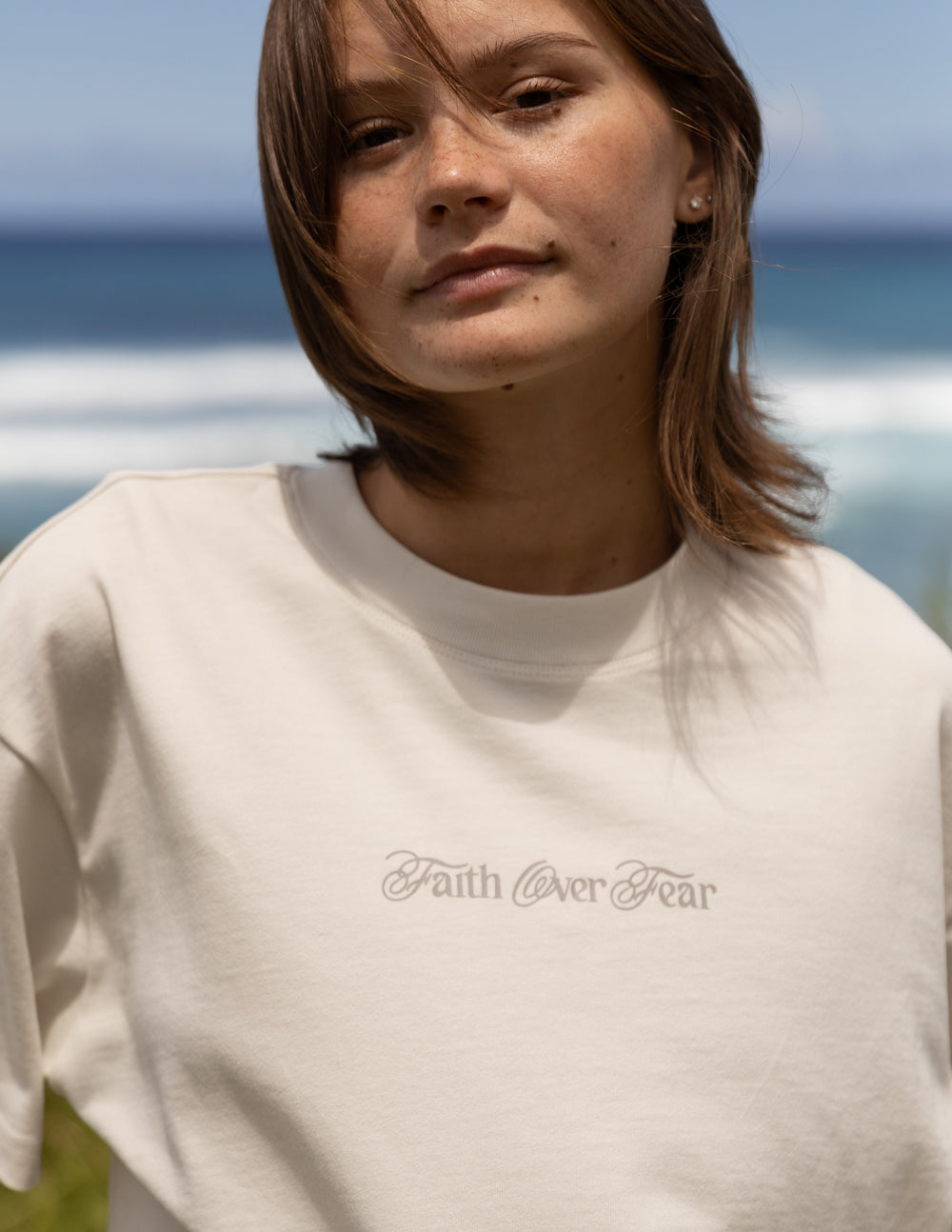 Faith Over Fear Taupe Unisex Tee