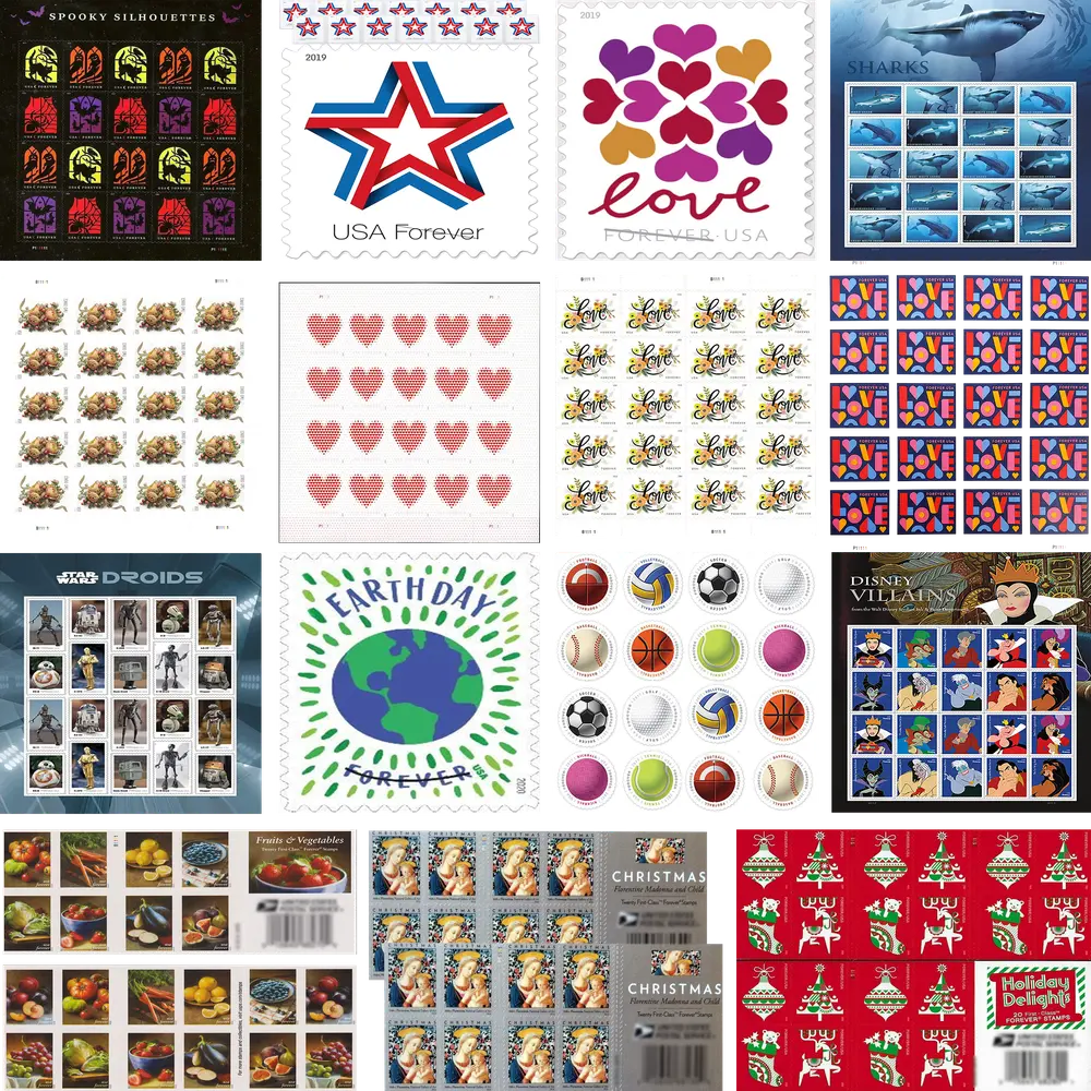 USPS First-Class Forever Postage Stamp Bundle/Assortment
