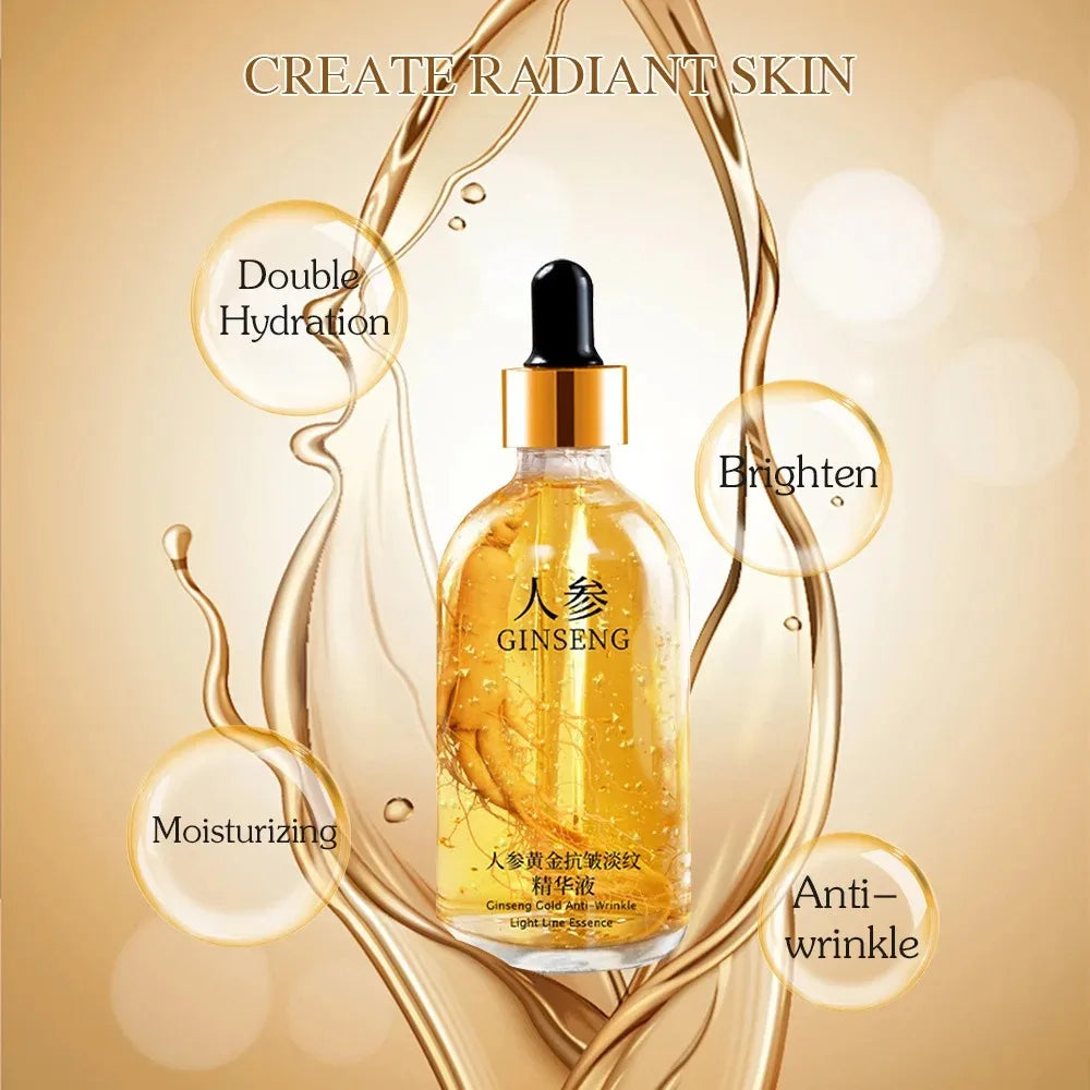 24K Gold Hyaluronic Acid Serum for Face Anti-Wrinkle Anti-Aging Brightening Moisturizing Skincare Facial Serum Essence Face Care