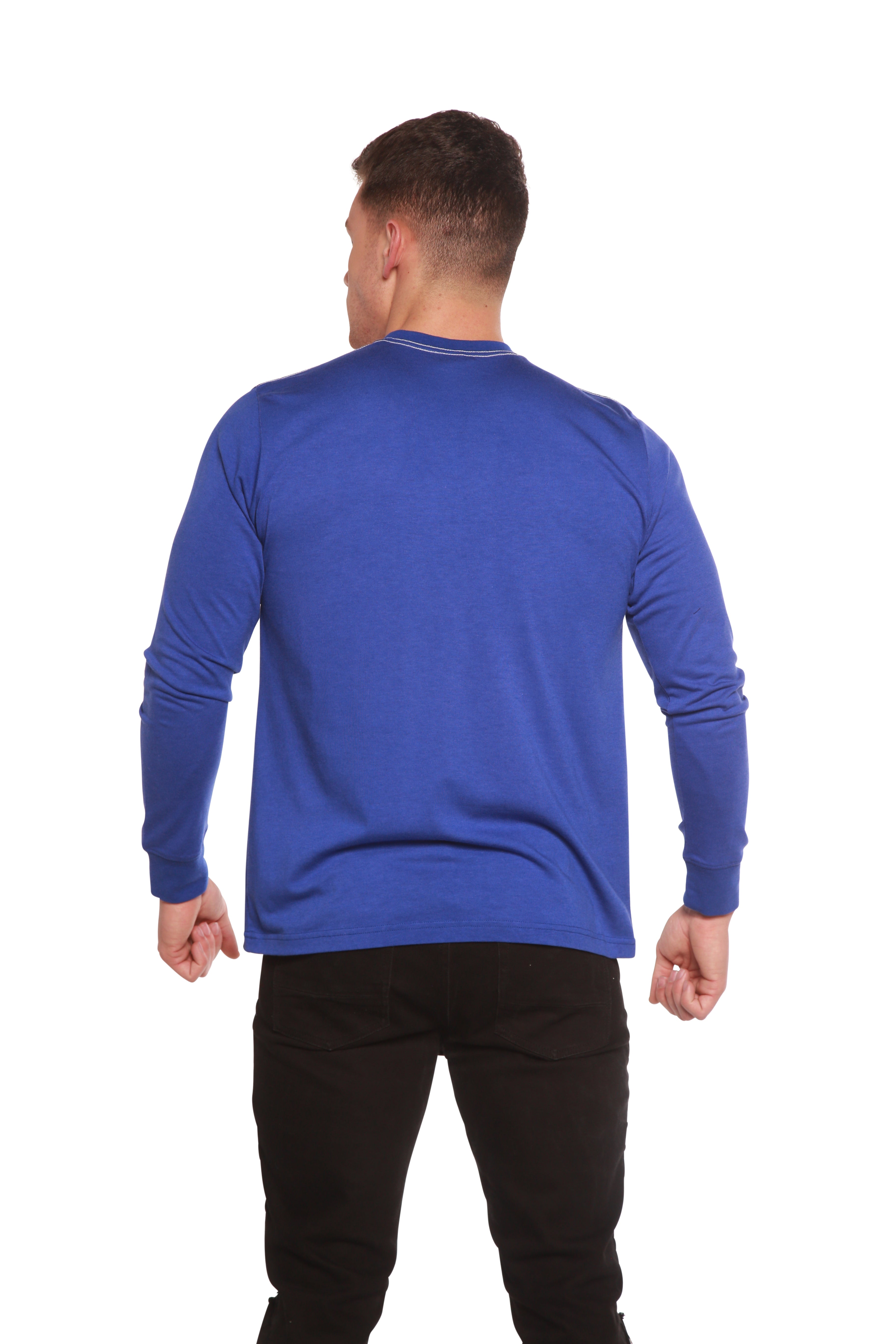 Custom Printed Men's Bamboo Viscose/Organic Cotton Long Sleeve T-Shirt