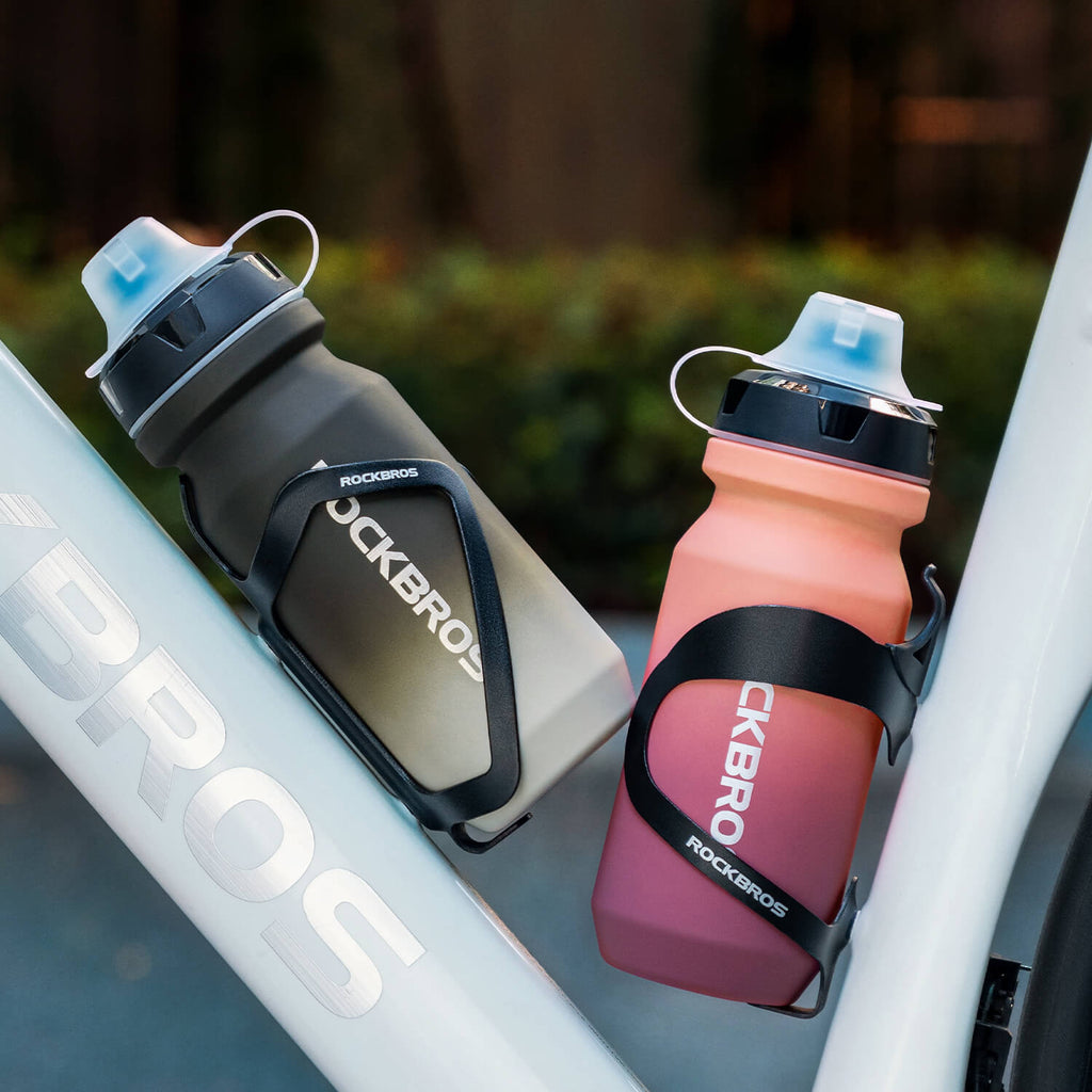 Bike Water Bottle with Soft-Touch Grip & Pull-Top Lid - 600/750ml