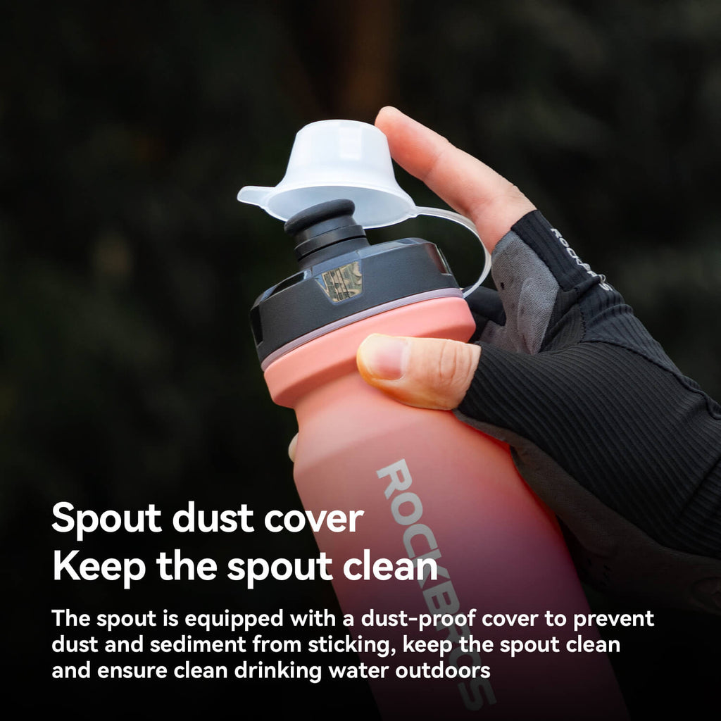 Bike Water Bottle with Soft-Touch Grip & Pull-Top Lid - 600/750ml
